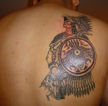 Tempting Warrior Tattoo On Back