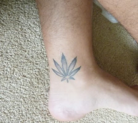 Weed Leaf On Ankle