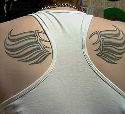 Creative Wings Tattoos on Back