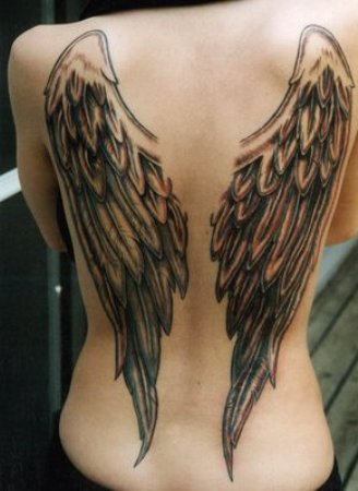Amazing Wings Tattoo on Back