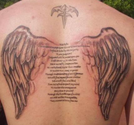 Wings Tattoo On Back