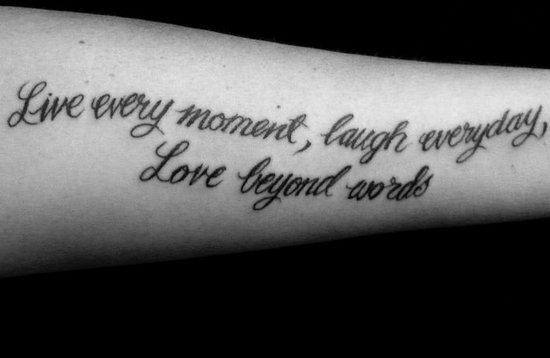 Meaningful Live Laugh Love Tattoo