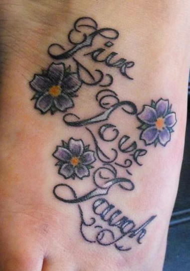 Live Laugh Love Tattoo Design