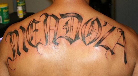 Beautiful Old English Font Tattoo