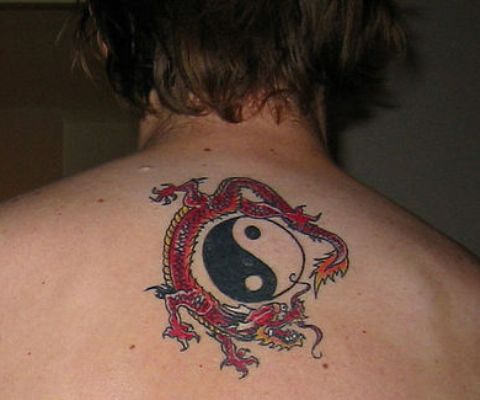 Yin Yang Tattoo on Back