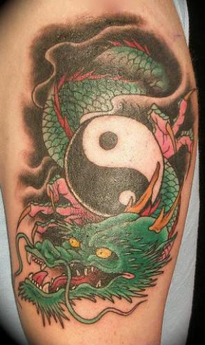 Yin Yang and Dragon Tattoo