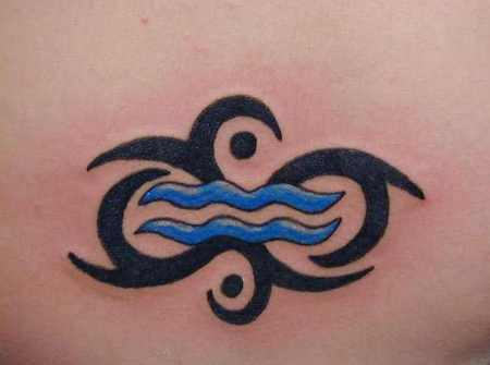 Beautiful Aquarius Symbol Tattoo