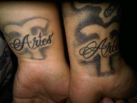 Aries Tattoo on Wrist