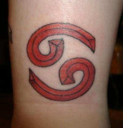 Beautiful Cancer Symbol Tattoo