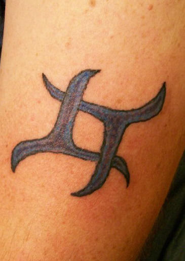 Creative  Gemini Symbol Tattoo