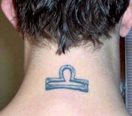 Libra Symbol on Nape