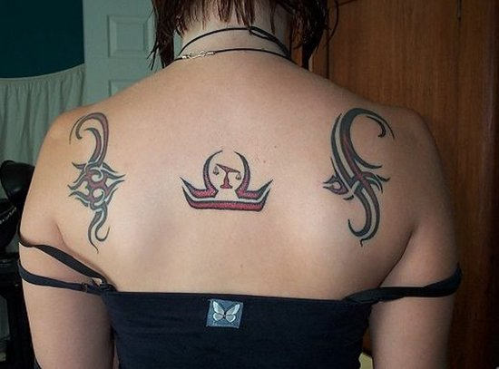 Leo Tattoo Symbol on Back