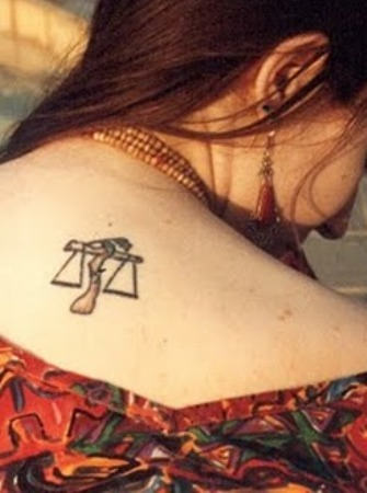 Libra Tattoo on Angel's Back