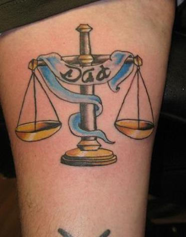 Libra Tattoo for Dad