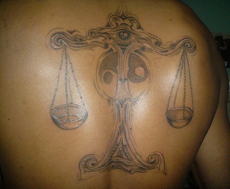 Libra Tattoo on Back