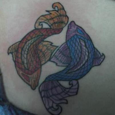 Beautiful Pisces Tattoo Design