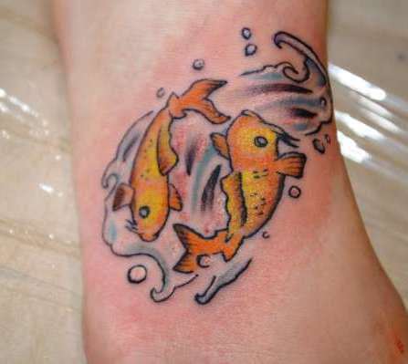 Pisces Sign Tattoo Design