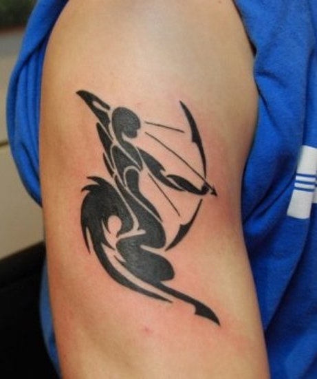 Sagittarius Tattoo Tribal Style