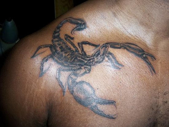 Scorpion Tattoo on Shoulder