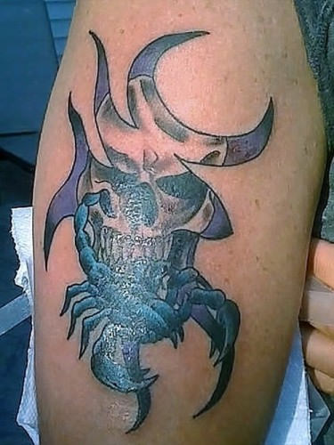Scorpio Skull Tattoo