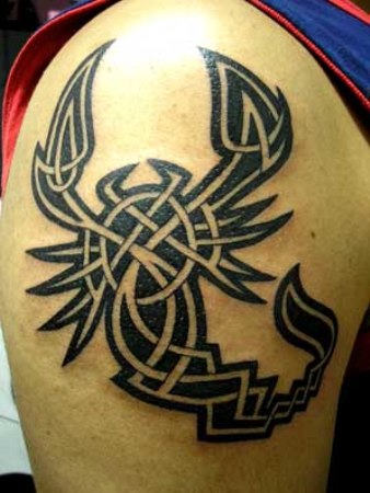 Tribal Scorpion Tattoo