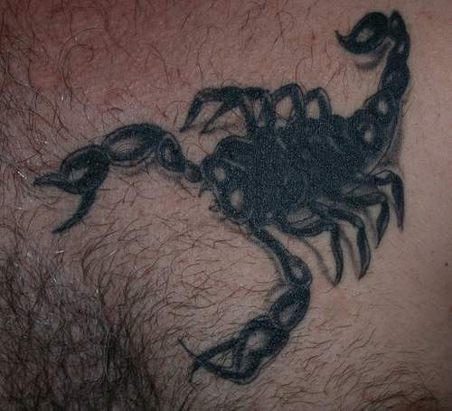 Scorpio Tattoo Design on Chest