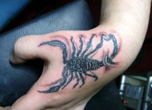 Scorpion Tattoo Design on Hand