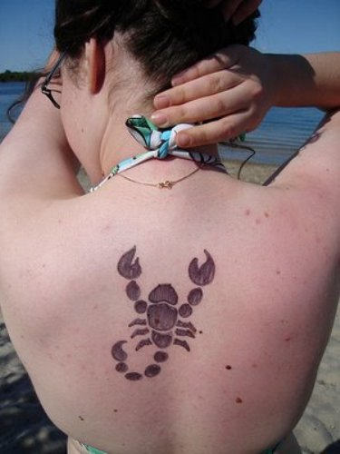 Beautiful Scorpion Tattoo on Back