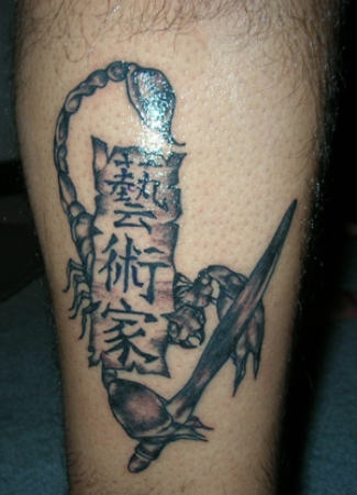 Warrior Scorpion Tattoo 