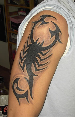 Scorpio Tattoo On Shoulder