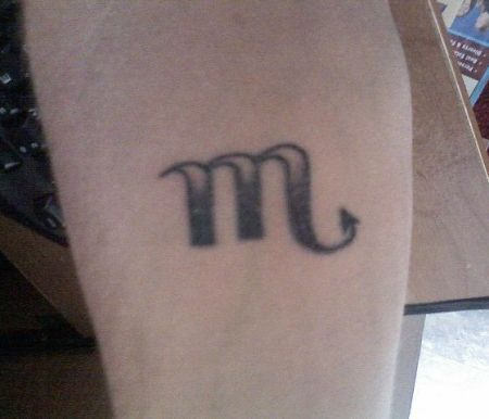 Scorpio Symbol Tattoo Design