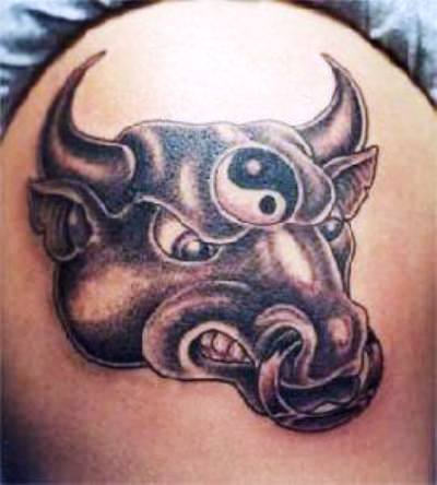 Bull Tattoo On Arm