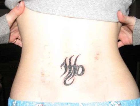 Virgo Tattoo On Lower Back