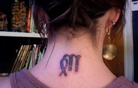 Girl Showing Her Virgo Tattoo Design
