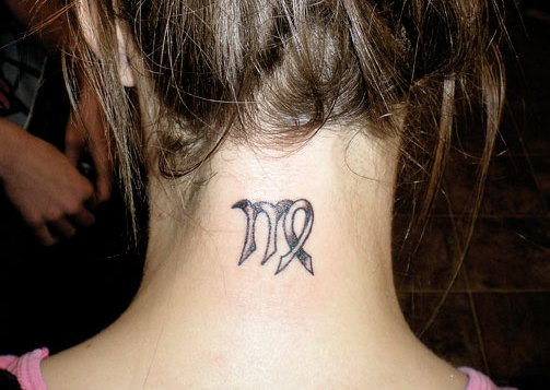 Virgo Tattoo Design on Nape