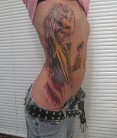 Zombie Tattoo on Ribs