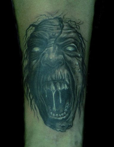 Scary Zombie Tattoo