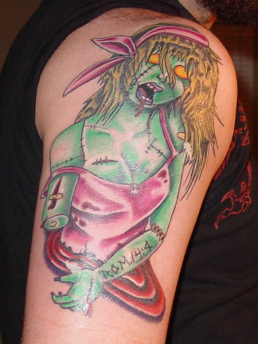 Zombie Tattoo on Shoulder