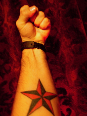 Red and Black Nautical Star