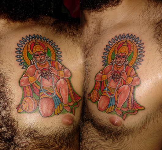 God Hanuman Tattoo Design