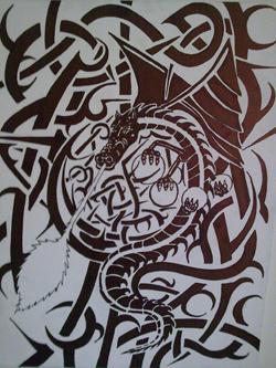 Tribal Dragon Tatoo Picture