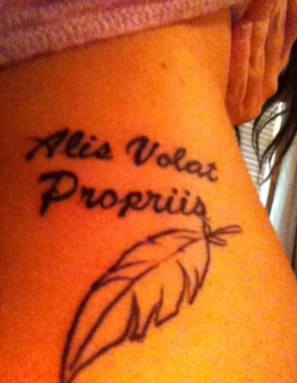 Alis volat propriis tattoo