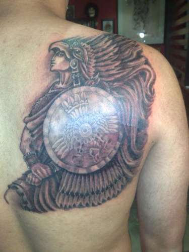 Aztec-Tattoo-on shoulder