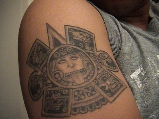 Aztec-Tattoo-on Biceps