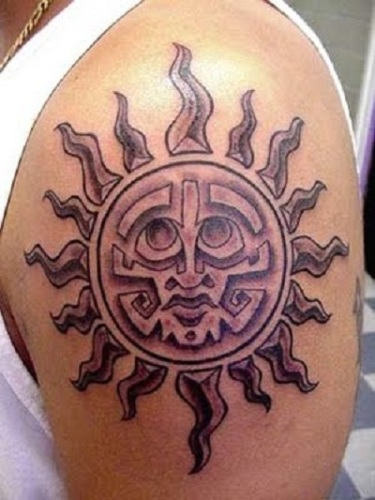 Aztec-Tattoo-on Biceps