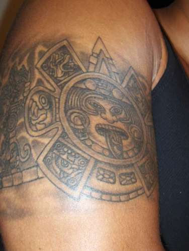 Aztec-Tattoo-on Biceps
