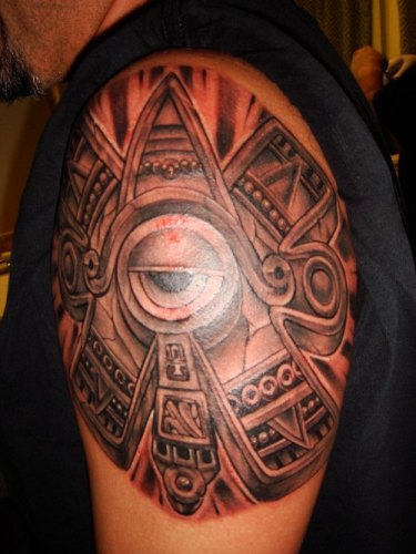 Aztec-Tattoo-on Biceps