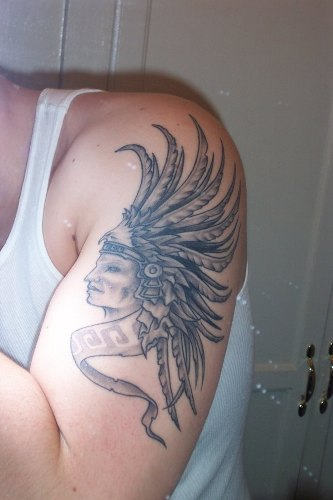 Aztec-Tattoo-on Biceps