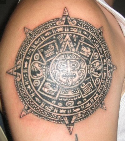 Aztec-Tattoo-on Biceps