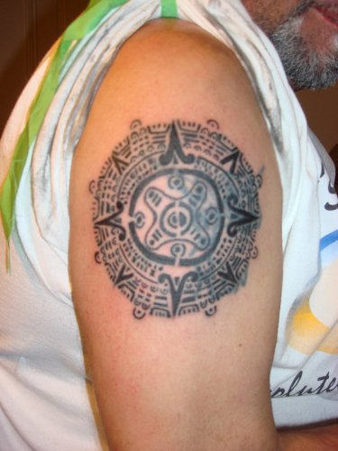 Aztec-Tattoo-on Biceps